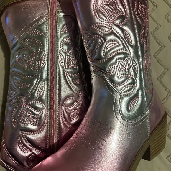 Steve Madden Girl’s Metallic Cowboy Boots, Brand new, size 5 - Picture 4 of 11